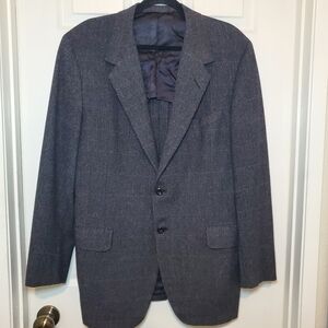Oxxford Clothes Neiman Marcus Mens 42L Sport Coat Blazer Gray Plaid